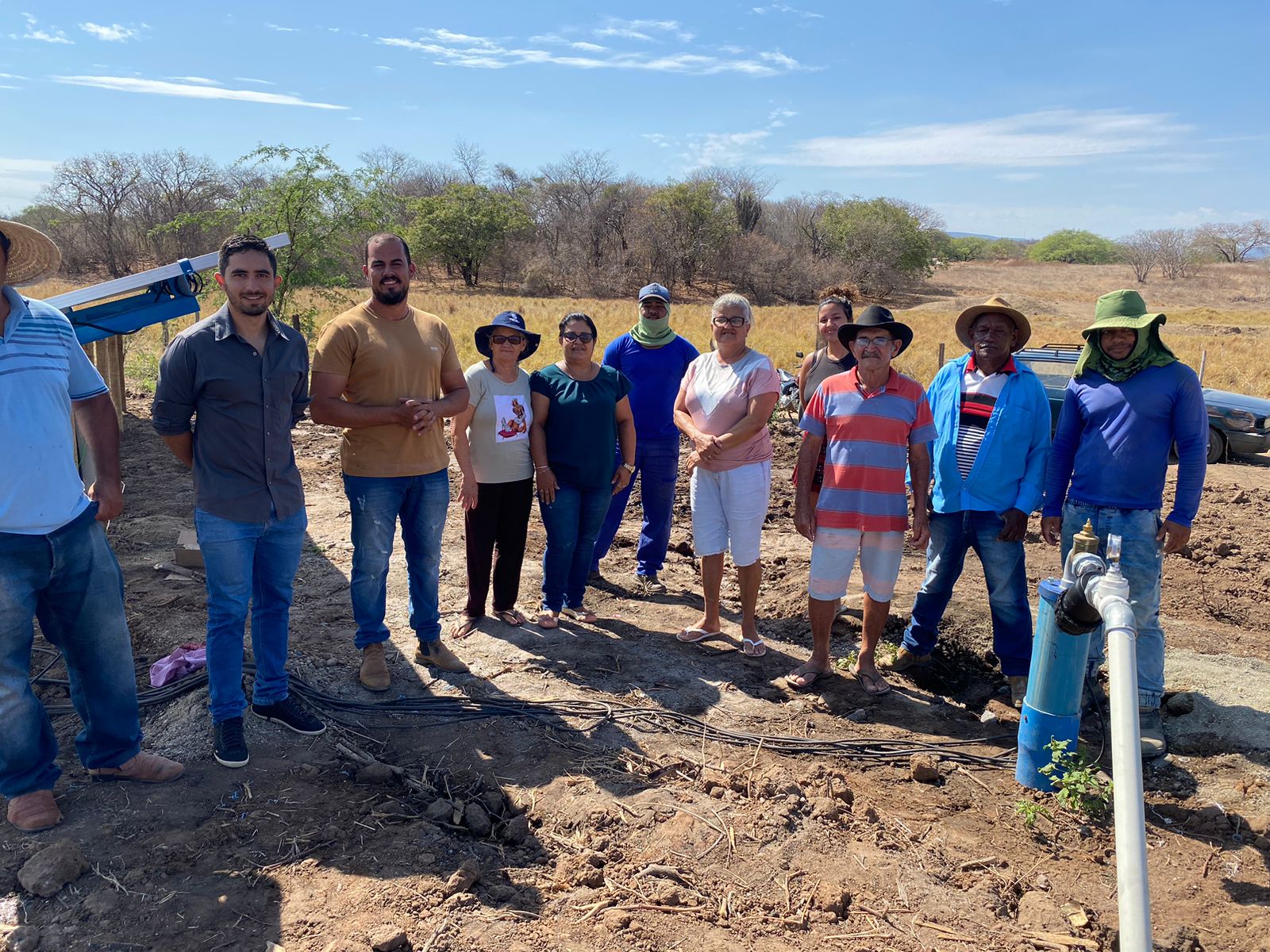 Implantação de sistema de irrigação impulsiona projeto de cultivo de mandioca na comunidade de Sanharó em Pindaí