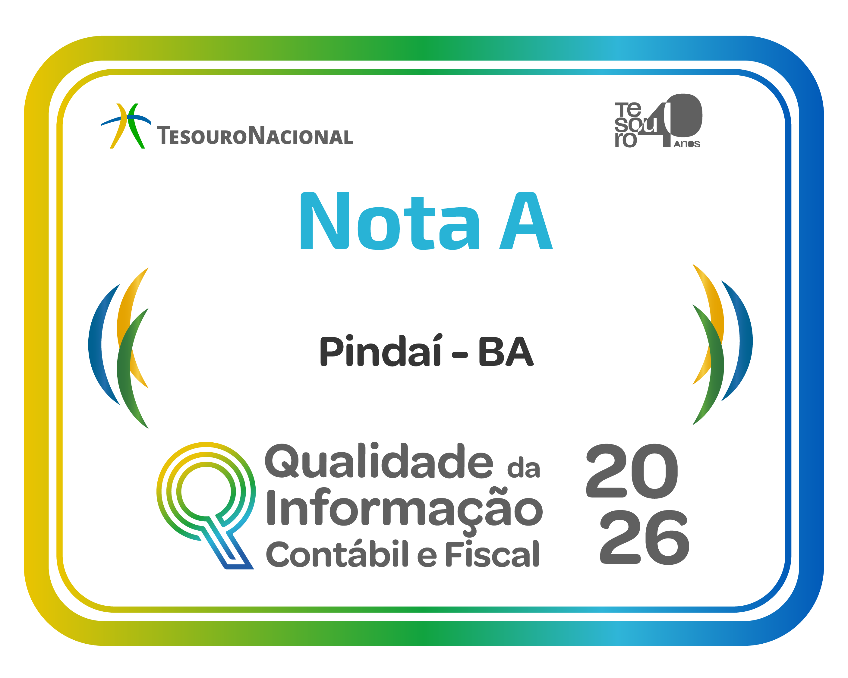 Pindaí conquista Nota A em ranking nacional de qualidade contábil e fiscal