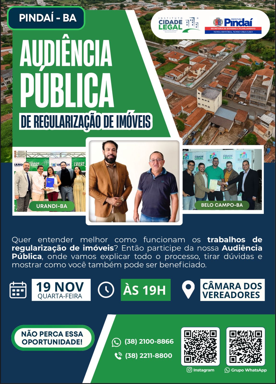 Audiência Pública vai discutir a regularização de imóveis em Pindaí